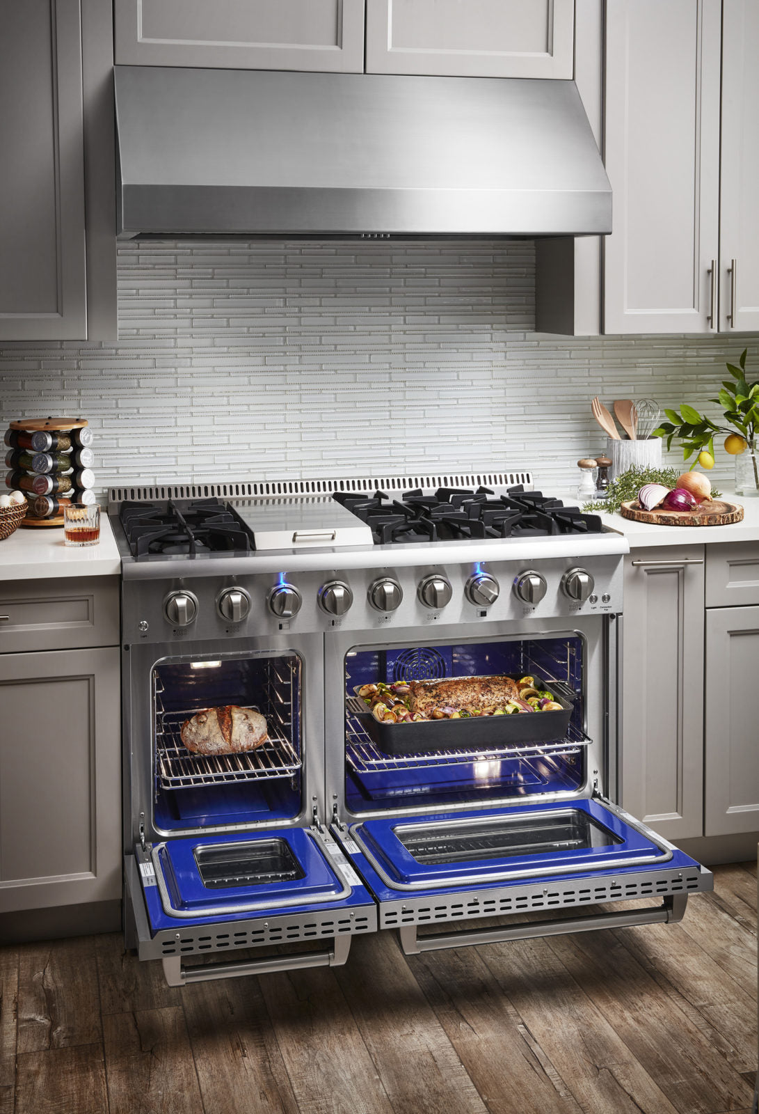 HRD4803U Thor Kitchen 48 Inch Double Oven Dual Fuel Range Canada - RenoShop