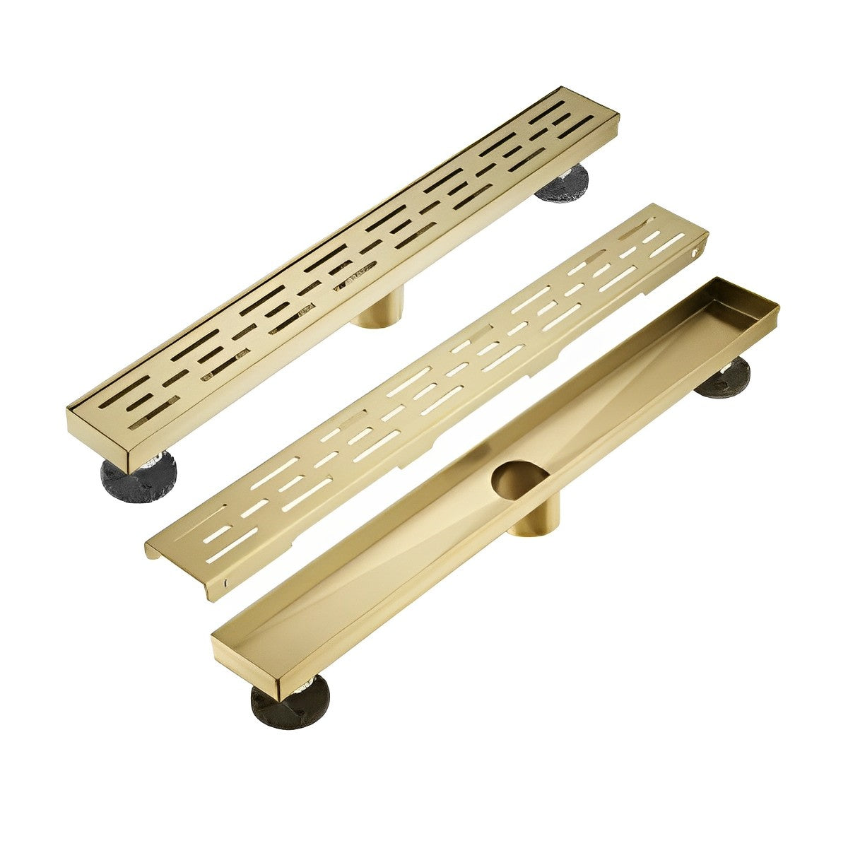 24"/32" Brushed Gold Shower Room Linear Drainage G01BG - RenoShop