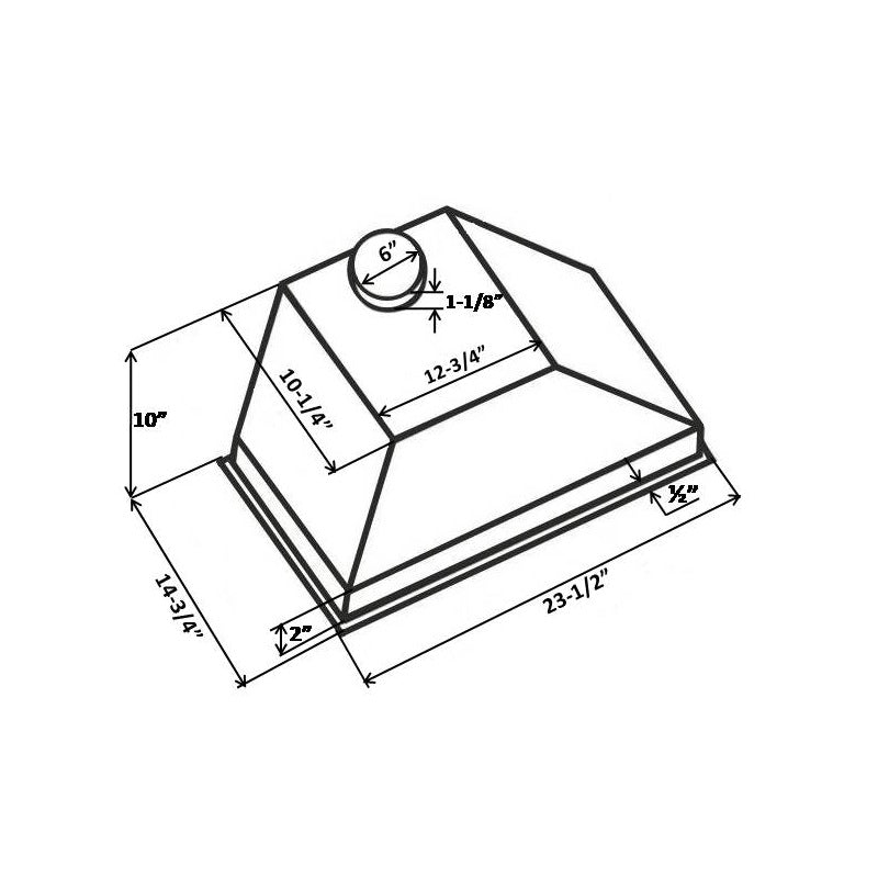 Crown PRO-INS24 24 Inch Professional Insert Range Hood - RenoShop
