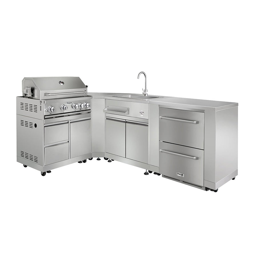 30.5" Outdoor Corner Cabinet in Stainless Steel MK06SS304 - RenoShop