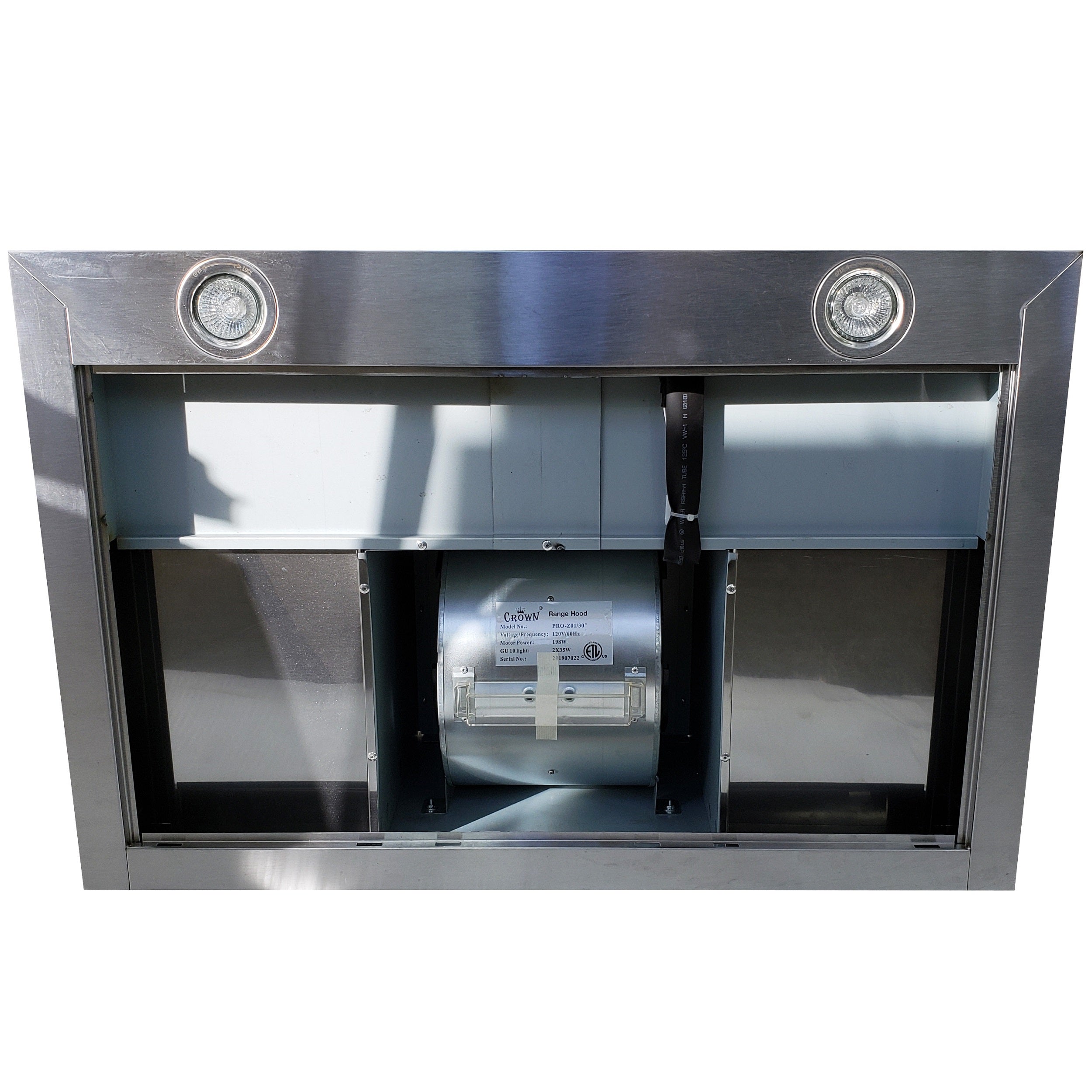 Crown PRO-Z01/36 Professional 36" Stainless Steel Silver Wall Mount Range Hood - RenoShop