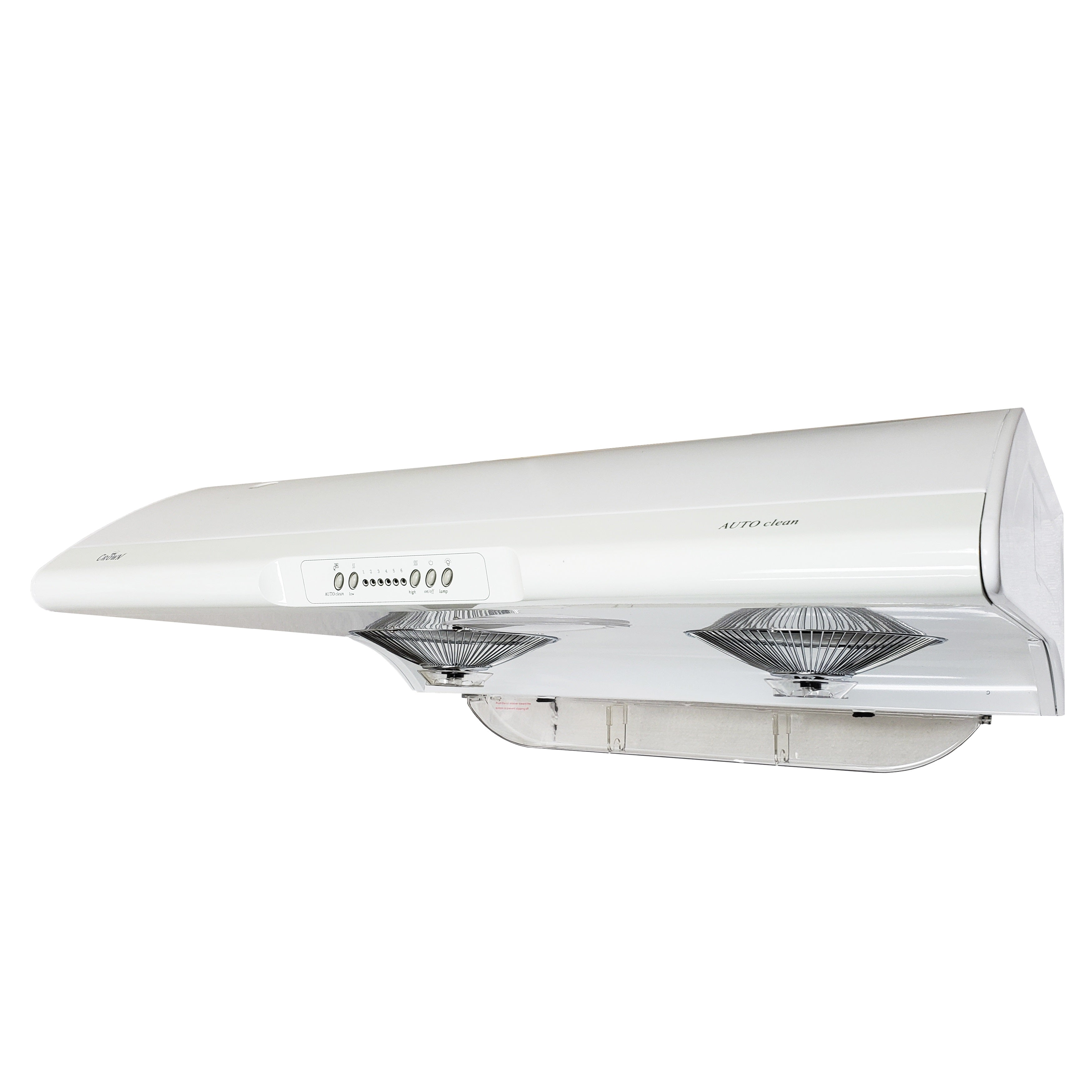 Crown AFG-AC/W Auto Clean White Under Cabinet Range Hood 30 Inches - RenoShop