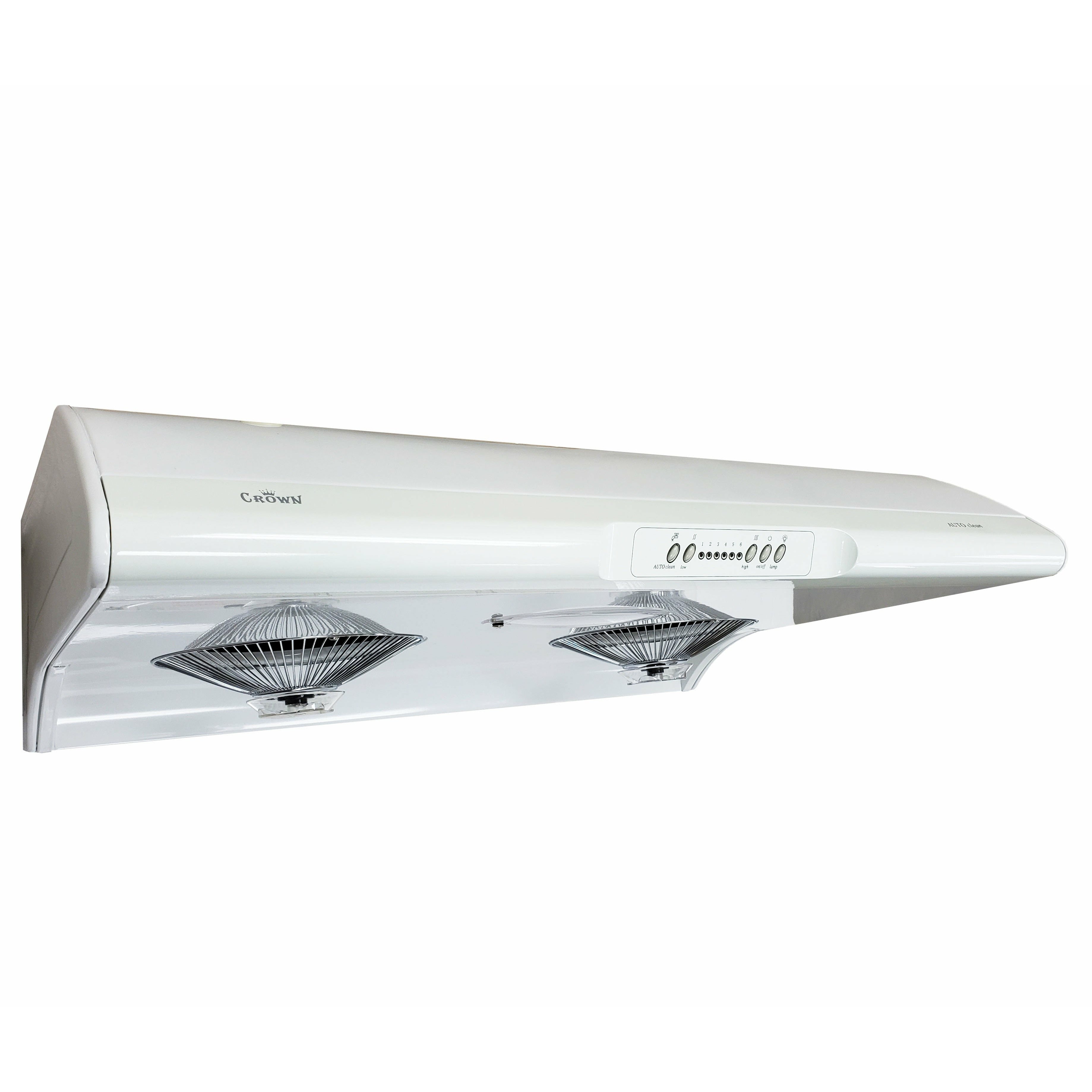 Crown AFG-AC/W Auto Clean White Under Cabinet Range Hood 30 Inches - RenoShop