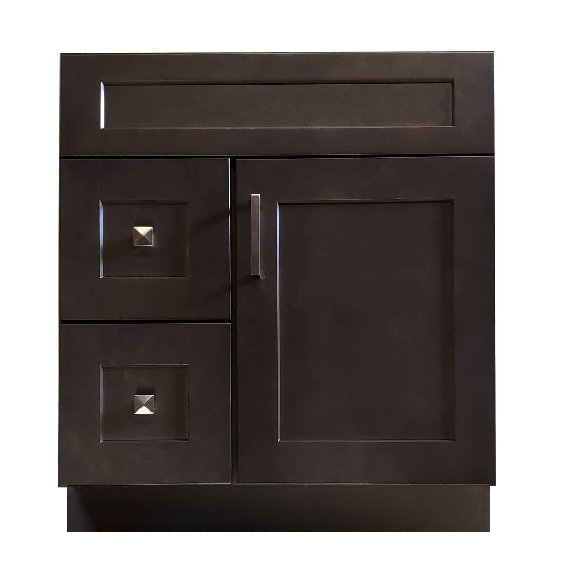 Crown VSD30L 30" Solid Wood Bathroom Vanity with Quartz Top & Sink - RenoShop