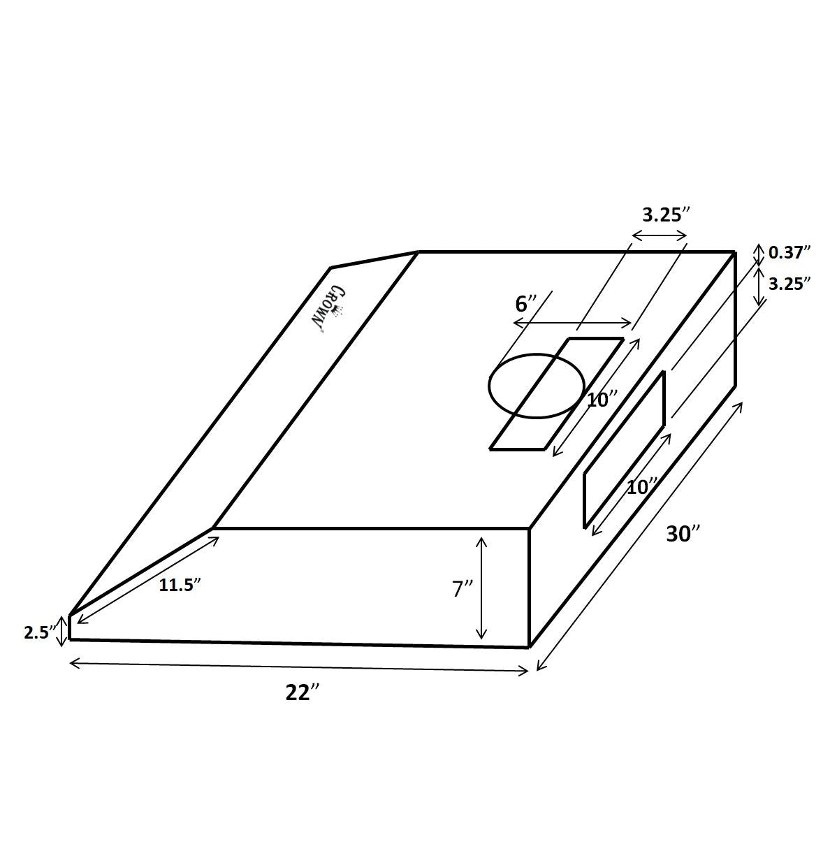 30 inches Under Cabinet Range Hood - PRO-BF03 - Dimension Image