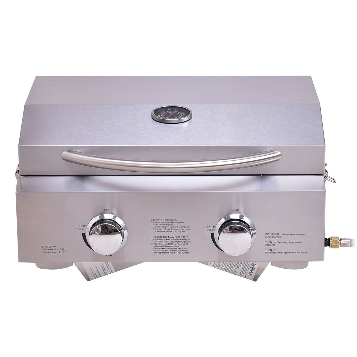 THOR Kitchen HGG2012U Two Burner 20000 BTUs Portable BBQ Grill with Propane - RenoShop