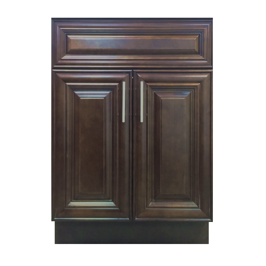 Crown VSB24 24 inch Solid Wood Bathroom Vanity with Quartz Top & Sink - RenoShop