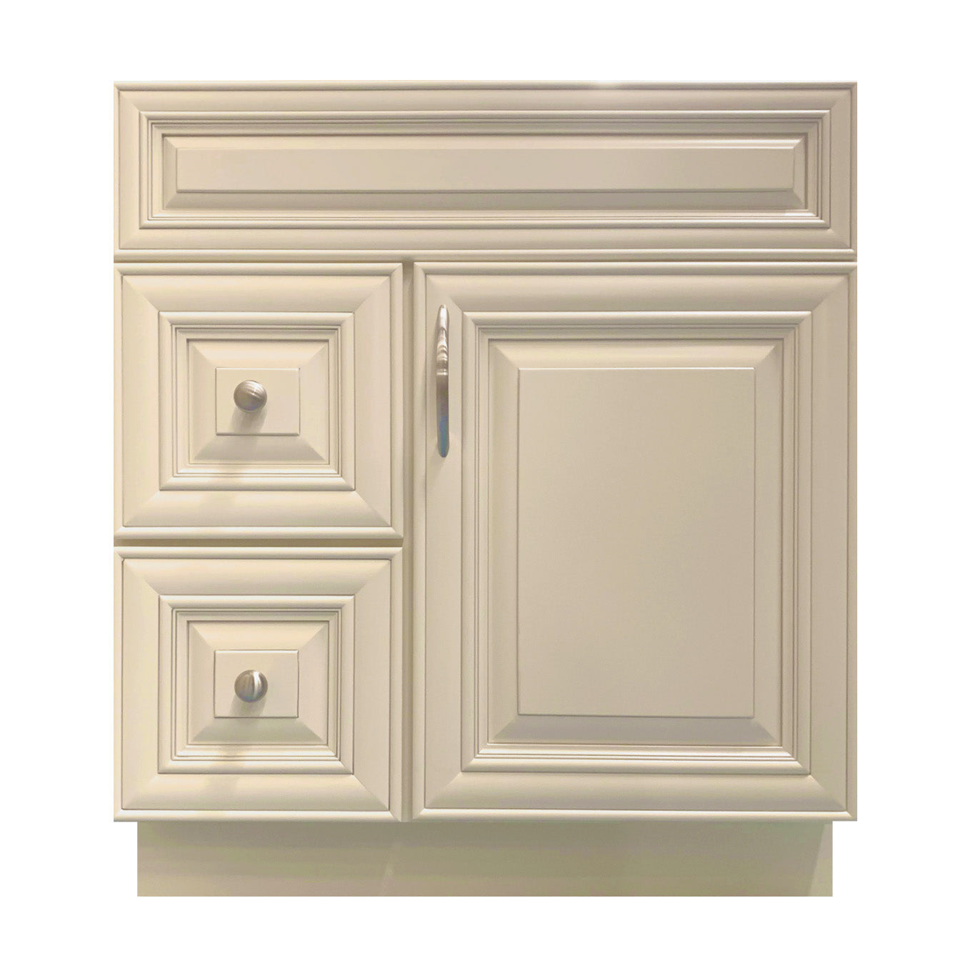 Crown VSD30L 30" Solid Wood Bathroom Vanity with Quartz Top & Sink - RenoShop