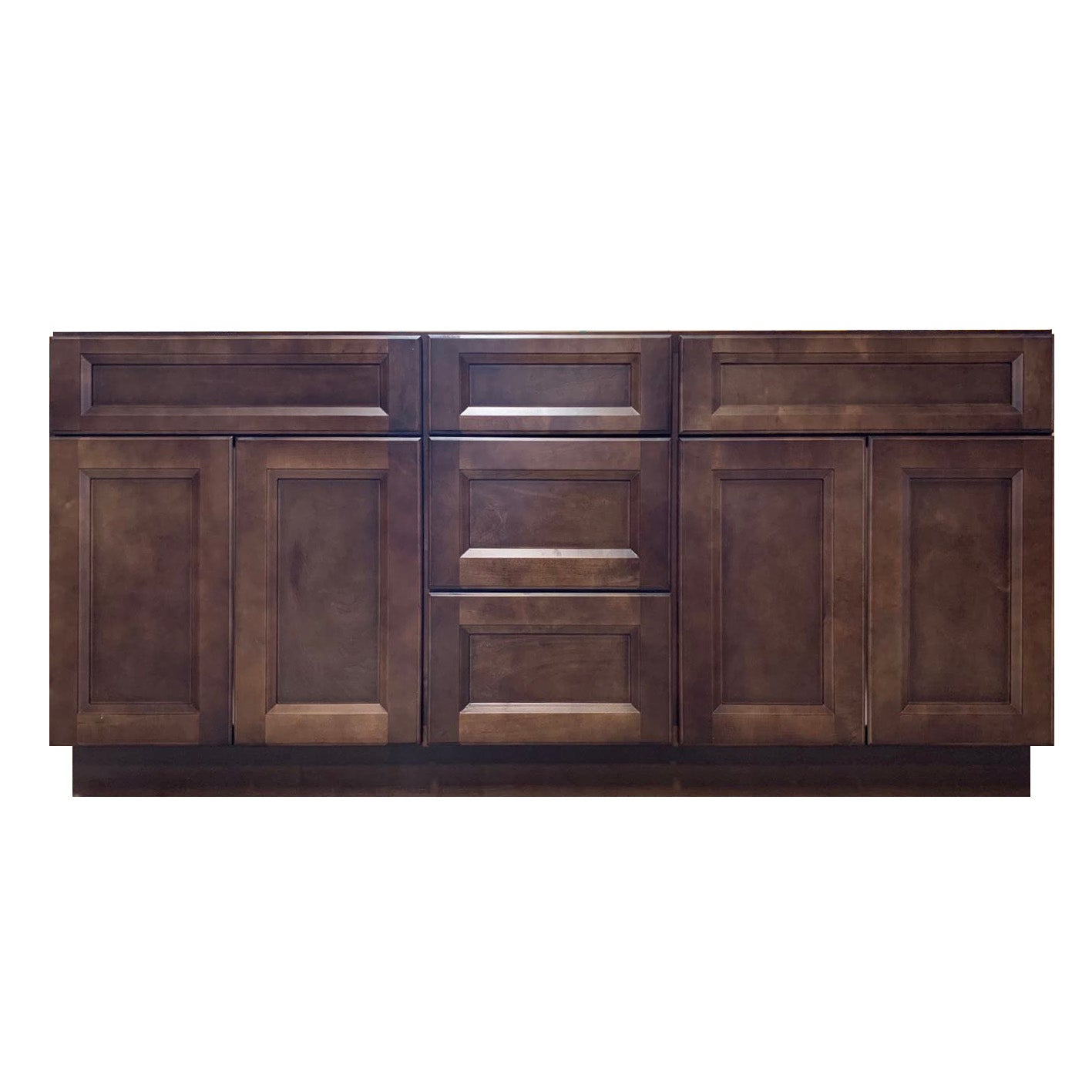 Crown VSD72DD 72 inch Solid Wood Double Sink Bathroom Vanity with Quartz Top & Sink - RenoShop